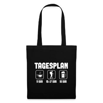 Tagesplan - (W) - Stoffbeutel - Schwarz - Vorne