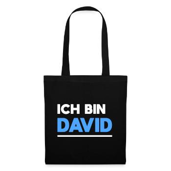 David Name Spruch für stolze Davids - Stoffbeutel - Schwarz - Vorne