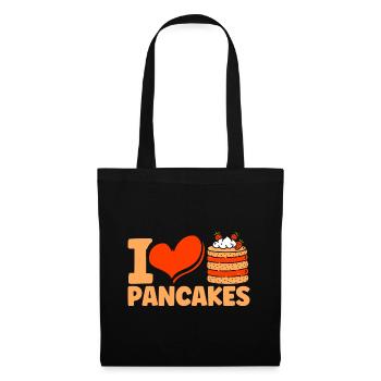 Pfannkuchen Liebhaber Frühstückspfannkuchen Fluffi - Stoffbeutel - Schwarz - Vorne
