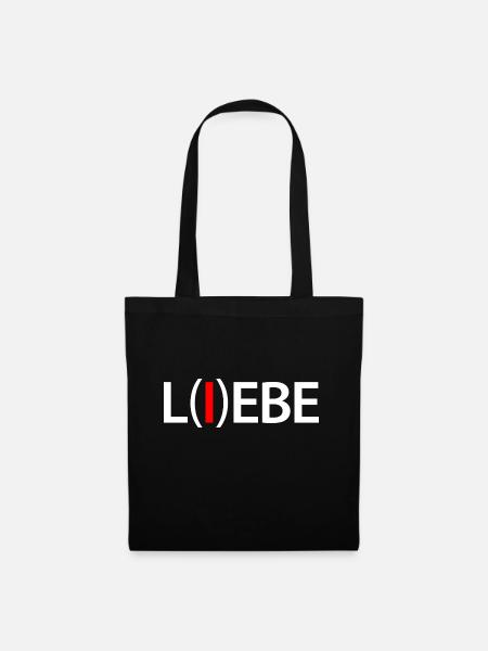 Liebe lebe - Lebe die Liebe - Stoffbeutel - Schwarz