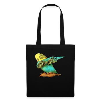 Perruche Perruche Perruche Oiseau Animal - Sac en tissu - noir - Devant