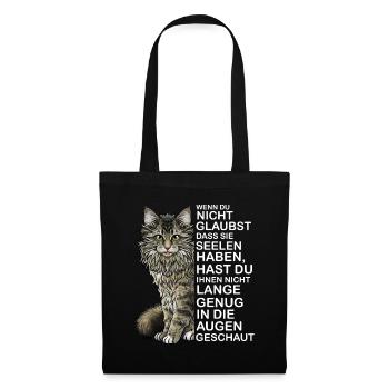 Maine Coon Lustiger Spruch - Stoffbeutel - Schwarz - Vorne