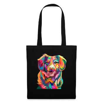 Chien artistique race de chien - Sac en tissu - noir - Devant
