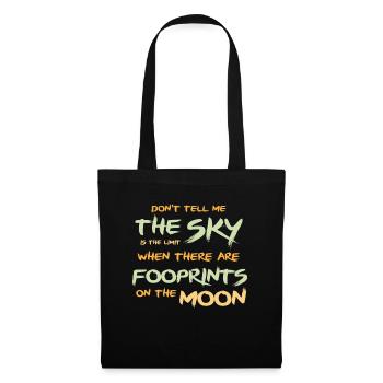 Sky is the Limit Motivation Zitat Spruch Geschenk - Stoffbeutel - Schwarz - Vorne