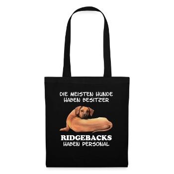 Rhodesian Ridgeback - Stoffbeutel - Schwarz - Vorne