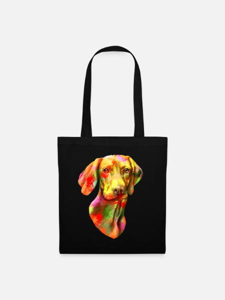 Vizsla Hund Hunderasse Geschenk - Stoffbeutel - Schwarz