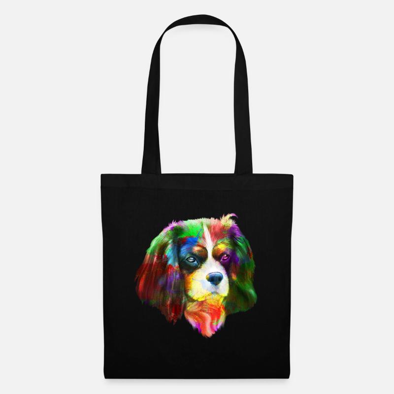Cavalier King Charles Spaniel Hund - Stoffbeutel - Schwarz