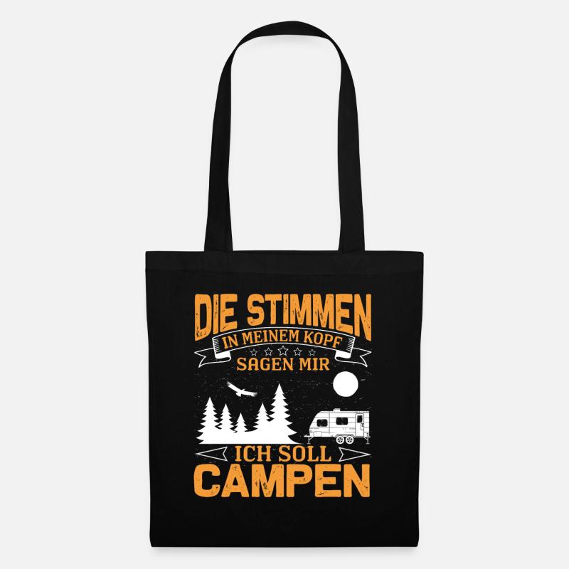 Ich soll Campen - Stoffbeutel - Schwarz