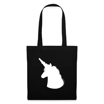 Licorne licorne - Sac en tissu - noir - Devant