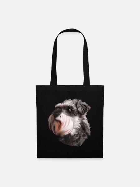 Schnauzer chien schnauzer géant - Sac en tissu - noir