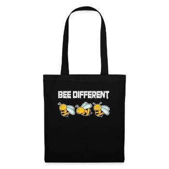 Bee Different Bienen Sei Anders Be Yourself - Stoffbeutel - Schwarz - Vorne