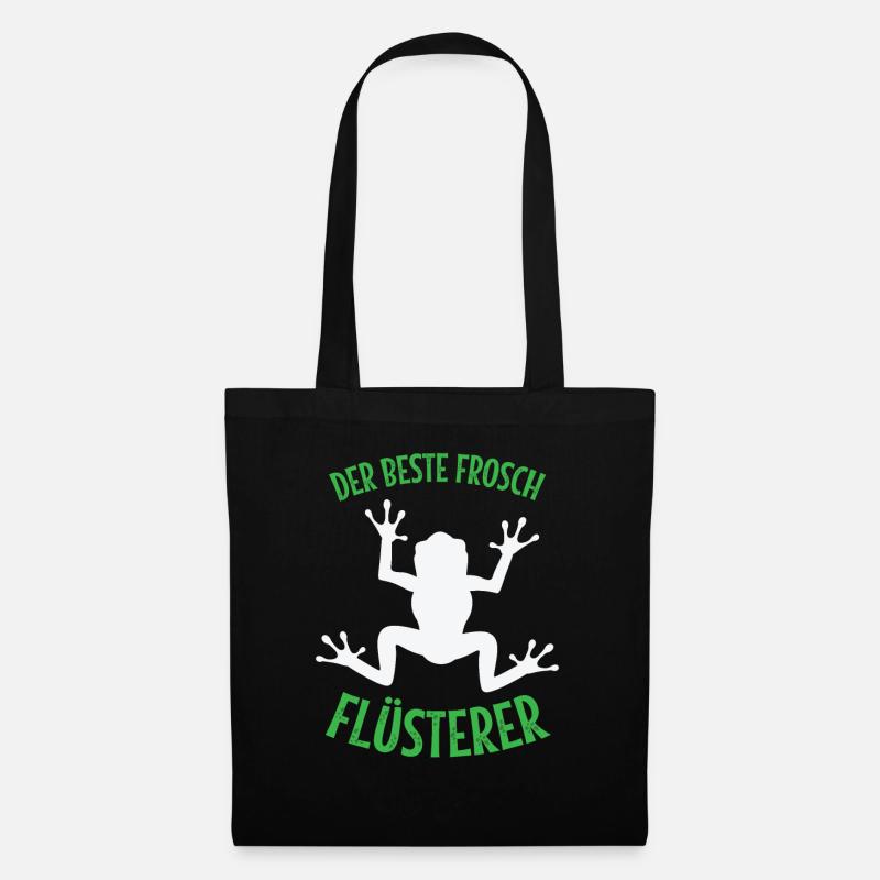 Frosch der beste Frosch Flüsterer Frösche Geschenk - Stoffbeutel - Schwarz
