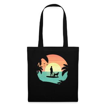 Stand Up Paddling chien SUP mer mer mer cadeau - Sac en tissu - noir - Devant
