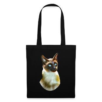 Siamese cat portrait - Tote Bag - black - Front