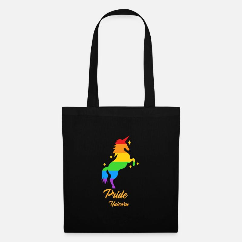 Gay Unicorn Einhorn - Stoffbeutel - Schwarz