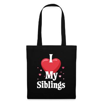 I love my sibling design for sisters - Tote Bag - black - Front