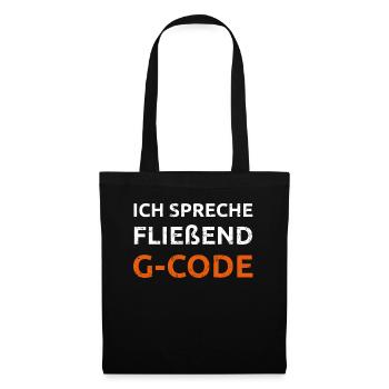 Ich spreche G Code CAM Programmierer Geschenk - Stoffbeutel - Schwarz - Vorne
