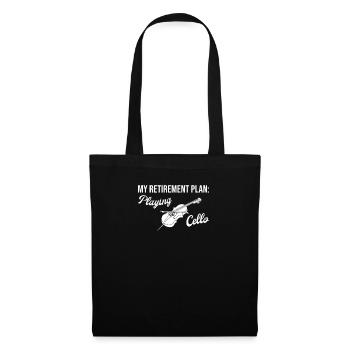 Retirement provision plays cellodesign for cellists - Tote Bag - black - Front