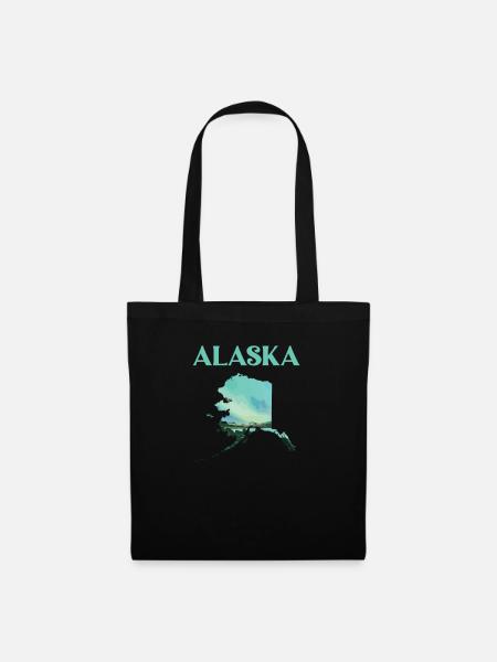 Alaska Landschaftsdesign für Alaska-Liebhaber - Stoffbeutel - Schwarz