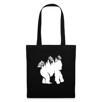 Conception de forêt de gorilles pour les amoureux de la nature - Sac en tissu - noir - Devant