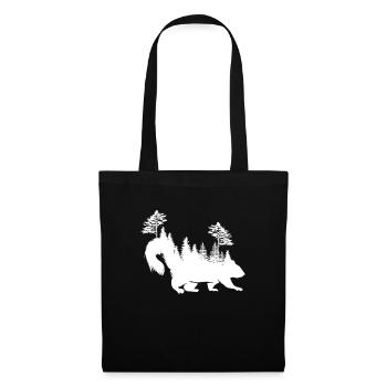 Conception de forêt d'écureuil pour les amoureux de la nature - Sac en tissu - noir - Devant