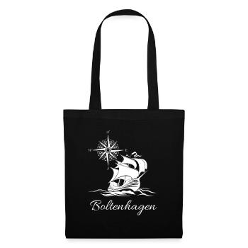 Boltenhagen Baltic Sea resort sailing ship Compass Rose White - Tote Bag - black - Front