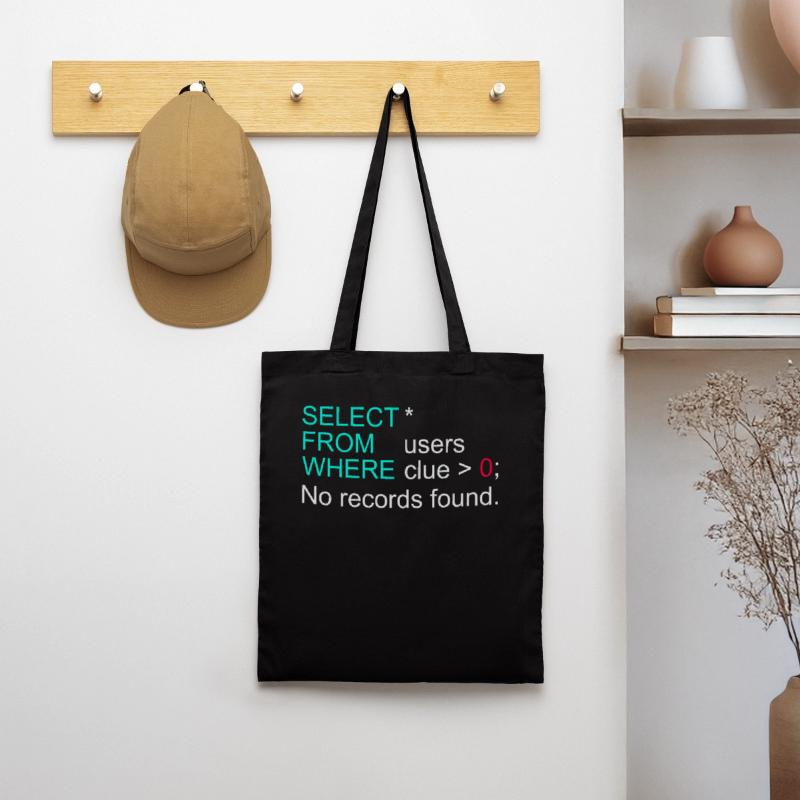 Database Data SQL Programmer Administration Tote Bag