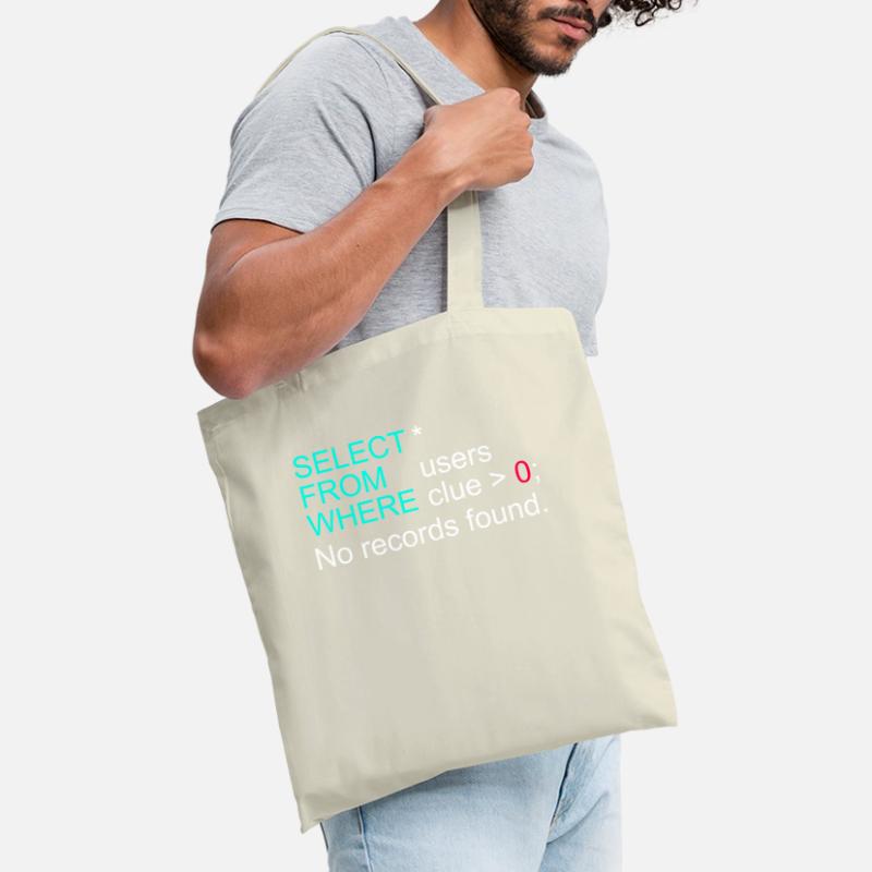 Database Data SQL Programmer Administration Tote Bag