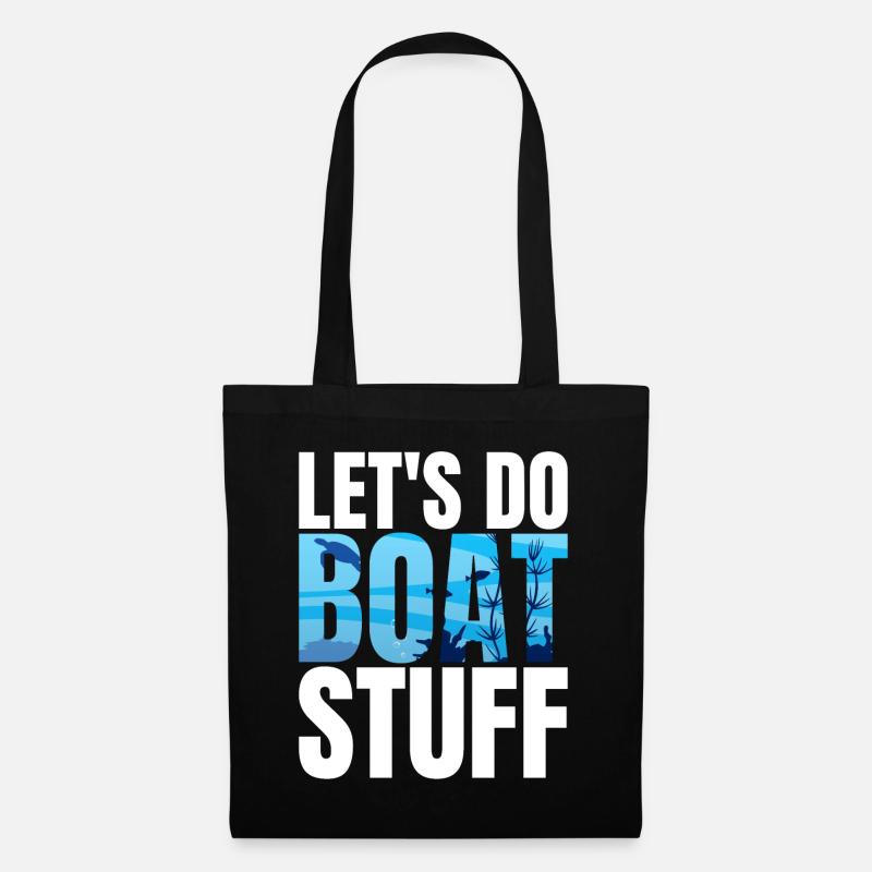 Boot Stuff Captain Lustiges Pontonboot Seeschiff - Stoffbeutel - Schwarz