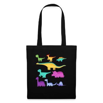 Espèces de dinosaures Dino - Sac en tissu - noir - Devant