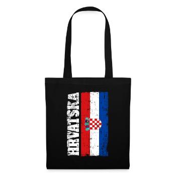Hrvatska Croatie drapeau croate drapeau sport - Sac en tissu - noir - Devant