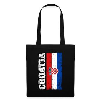 Drapeau de la Croatie Drapeau Sport Hrvatska Fan - Sac en tissu - noir - Devant