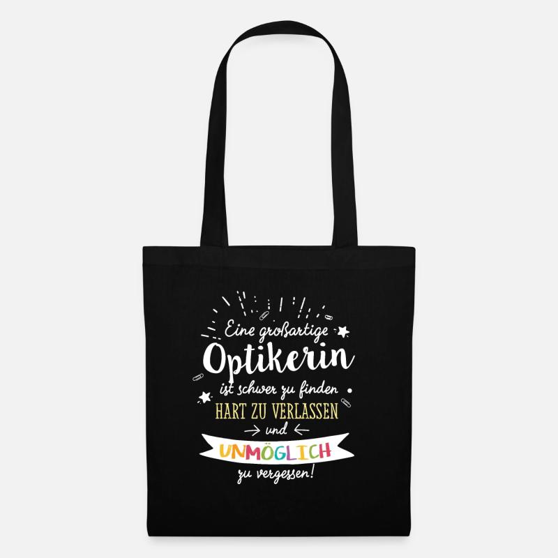 Großartige Optikerin Spruch Abschied Geschenk - Stoffbeutel - Schwarz