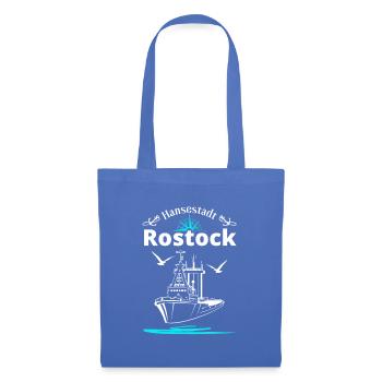 Rostock Hansestadt Anker Schiff & Möwen - Stoffbeutel - Hellblau - Vorne