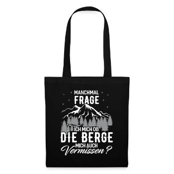 OB Die Berge Mich Auch Vermissen - (B.w) - Stoffbeutel - Schwarz - Vorne
