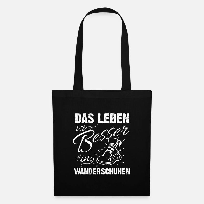 Leben Besser in Wanderschuhen - (W) - Stoffbeutel - Schwarz