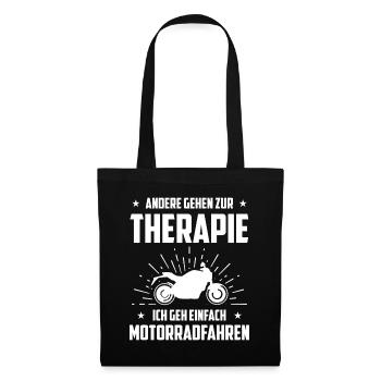 Andere Gehen zur Therapie Ich Gen Einfach Motorrad - Stoffbeutel - Schwarz - Vorne