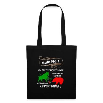 Bull and bear the animals of the stock market and stocks - Tote Bag - black - Front