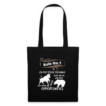 Bull and bear the animals of the stock market and stocks - Tote Bag - black - Front