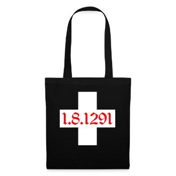 Schweiz T-shirt Geschenkidee - Stoffbeutel - Schwarz - Vorne