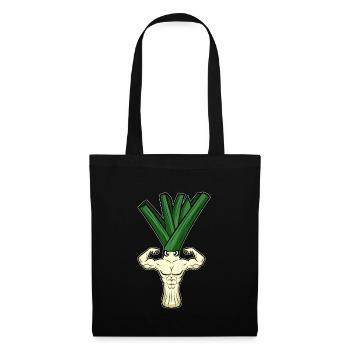 Bodybuilding Weightlifter Leek - Tote Bag - black - Front