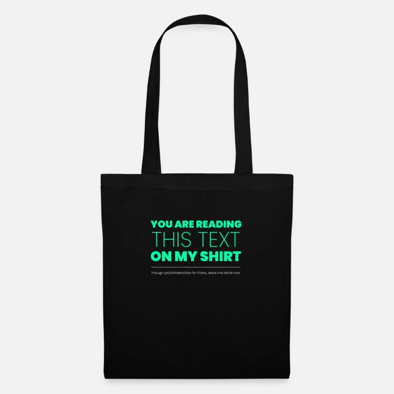Witziges Introvertiertes Design für introvertierte - Stoffbeutel - Schwarz