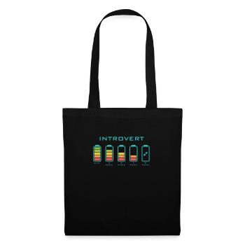 Empty Introvert Design für introvertierte Menschen - Stoffbeutel - Schwarz - Vorne