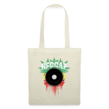 Musique Reggae Vinyle et Couleurs Vert Jaune Rouge - Sac en tissu - nature - Devant