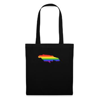 Jamaika Regenbogenflagge für LGTBQ-Jamaikaner - Stoffbeutel - Schwarz - Vorne