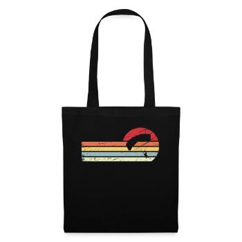 Sun and Retro Lines - Paragliding - - Tote Bag - black - Front