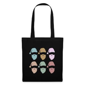 Retro Advent Elves Vintage Santa Claus - Tote Bag - black - Front