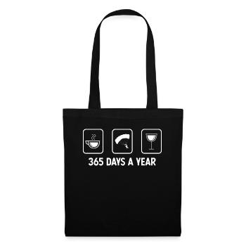 365 jours par an - Vin - Parapente - - Sac en tissu - noir - Devant