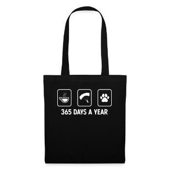 365 jours par an - patte de chien - parapente - Sac en tissu - noir - Devant