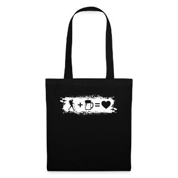 Grunge Rectangle - Heart - Beer - Female Hiking - - Tote Bag - black - Front